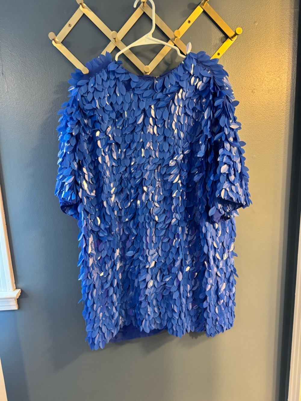 ASOS Royal Blue Petal-Detail Mini Dress